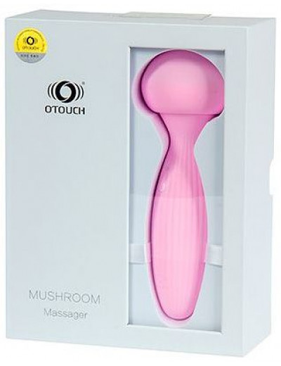 Розовый вибромассажёр-гриб Mushroom - 16 см.