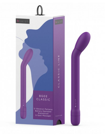 Фиолетовый G-стимулятор с вибрацией Bgee Classic - 18 см.