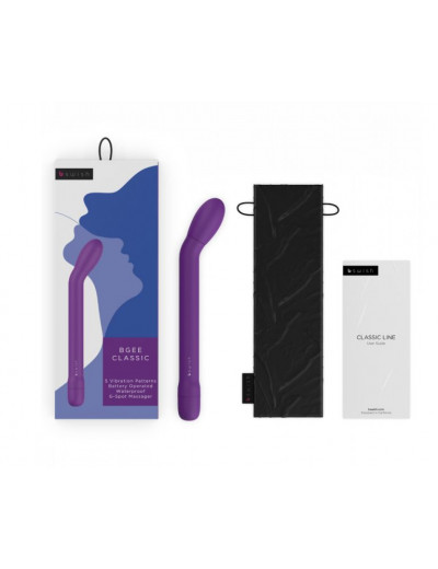 Фиолетовый G-стимулятор с вибрацией Bgee Classic - 18 см.