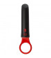 Черно-красный мини-вибратор Power Play with Silicone Grip Ring - 13,3 см.