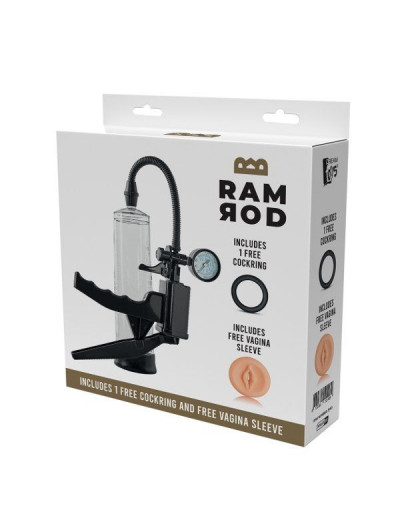 Прозрачная вакуумная помпа с манометром Deluxe Pistol Penis Pump