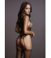 Оригинальный сетчатый боди-комбинезон Contrast Suspender Bodystocking