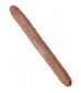 Кофейный двусторонний фаллоимитатор 16  Thick Double Dildo - 40,6 см.