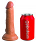 Фаллоимитатор цвета карамели 6  Vibrating Silicone Dual Density Cock - 17,8 см.