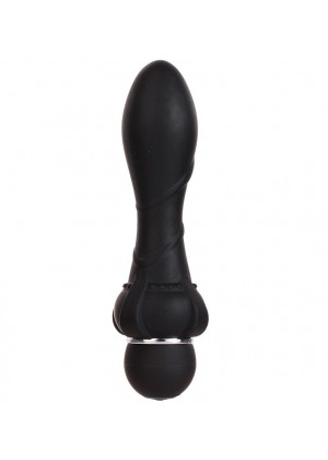 Чёрный вибромассажер для анальной стимуляции PURRFECT SILICONE ANAL VIBRATOR BLACK - 12,7 см.