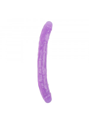 Фиолетовый двусторонний фаллоимитатор 12.8 Inch Dildo - 32,5 см.