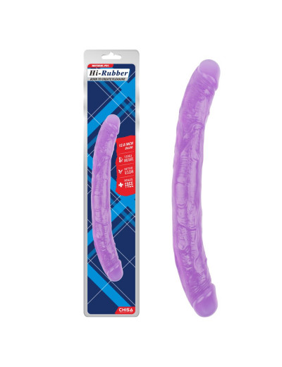Фиолетовый двусторонний фаллоимитатор 12.8 Inch Dildo - 32,5 см.