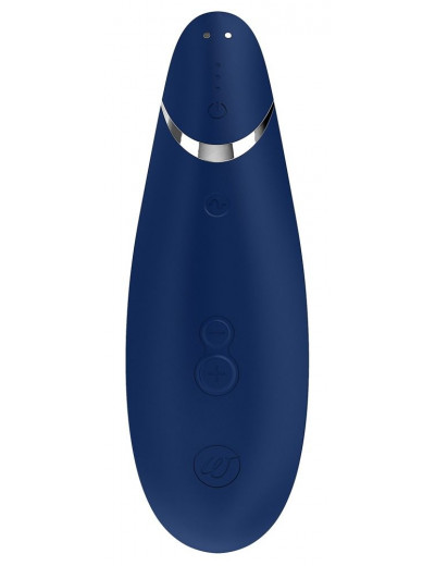 Синий бесконтактный клиторальный стимулятор Womanizer Premium