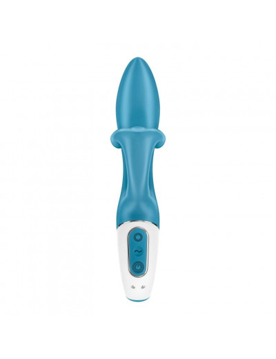 Бирюзовый вибратор-кролик Embrace Me - 21,2 см.