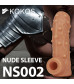 Телесная насадка с пупырышками и открытой головкой Nude Sleeve L - 14 см.