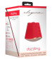 Красный клиторальный стимулятор Dazzling с вибрацией и ротацией - 6,7 см.