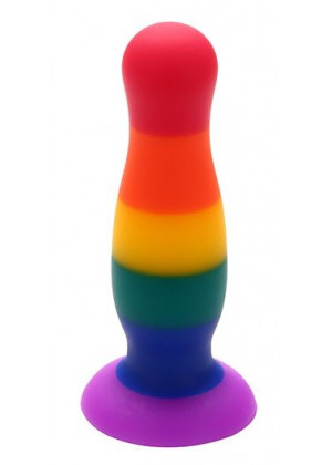 Разноцветная анальная пробка COLOURFUL PLUG - 12,5 см.