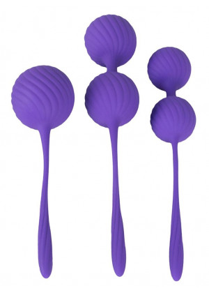 Фиолетовый набор вагинальных шариков 3 Kegel Training Balls