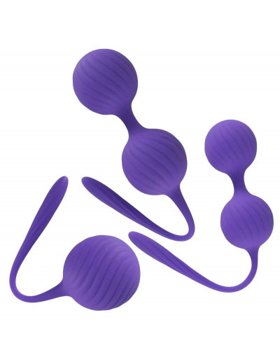 Фиолетовый набор вагинальных шариков 3 Kegel Training Balls