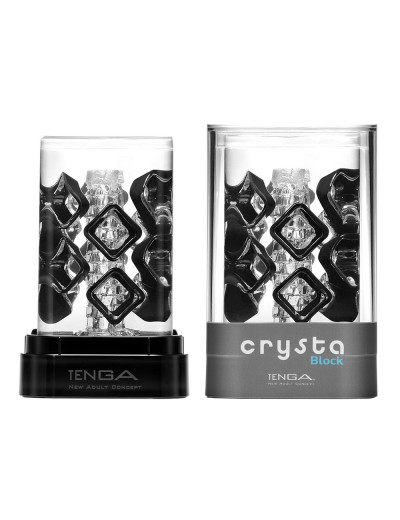 Прозрачный мастурбатор Tenga Crysta Bloc