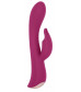 Бордовый вибромассажер-кролик 5  Silicone Bunny Love - 19,1 см.
