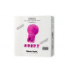 Розовый клиторальный стимулятор Caress с 5 заменяемыми насадками