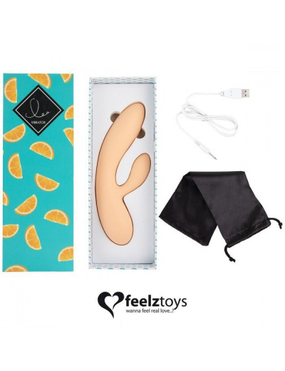 Бежевый вибратор-кролик Lea Rabbit Vibrator - 20,2 см.
