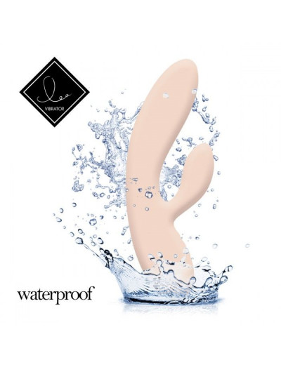 Бежевый вибратор-кролик Lea Rabbit Vibrator - 20,2 см.