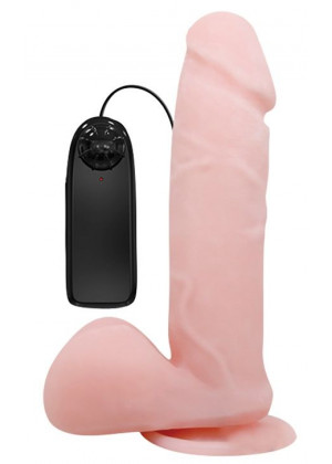 Телесный реалистик на присоске Erowoman - 19,5 см.