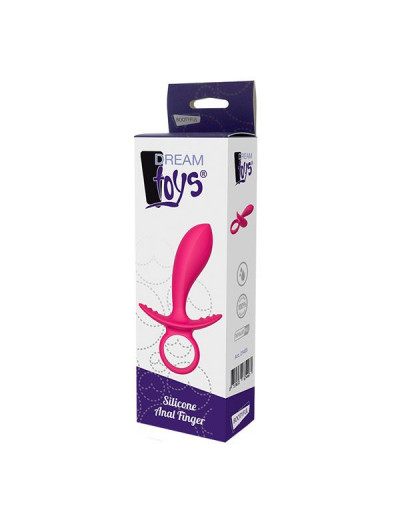 Розовая анальная пробка Silky Anal Finger - 14,5 см.