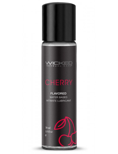 Лубрикант с ароматом сладкой вишни Wicked Aqua Cherry - 30 мл.