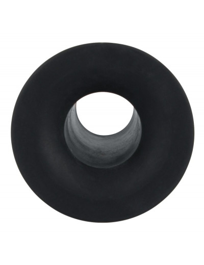 Черная анальная пробка с тоннелем Lust Tunnel Plug S - 7,5 см.