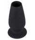 Черная анальная пробка с тоннелем Lust Tunnel Plug S - 7,5 см.