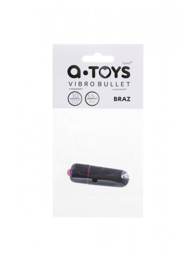 Черная вибропуля A-Toys Braz - 5,5 см.