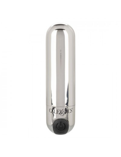Серебристая перезаряжаемая вибропуля Rechargeable Hideaway Bullet - 7,5 см.