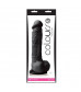 Черный фаллоимитатор Colours Pleasures 8  Dildo - 24,8 см.