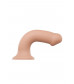 Телесный фаллос на присоске Silicone Bendable Dildo XL - 20 см.