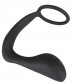 Чёрное эрекционное кольцо с анальной пробкой Black Velvets Ring   Plug