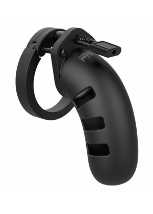 Черный мужской пояс верности Silicone Cock Cage Model 06 Chastity 5.5 