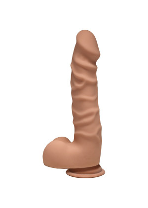 Фаллоимитатор на присоске Ragin D ULTRASKYN 7.5  with Balls Caramel - 19 см.