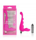 Черный вибратор 10 Speeds Silicone Vibrator - 19 см.