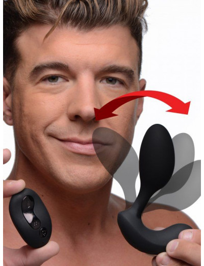 Черный стимулятор простаты 10X P-Flexer Prostate Stimulating Anal Butt Plug - 13,7 см.