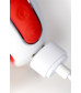 Красный вибратор Satisfyer Power Flower с лепестками - 18,8 см.