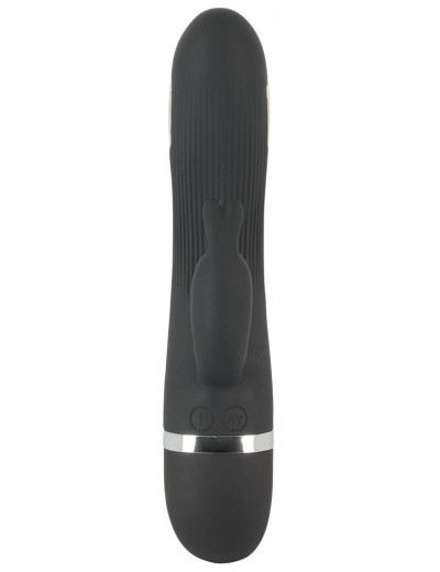 Черный вибратор-кролик с электростимуляцией E-Stim Rabbit Vibrator - 19,3 см.