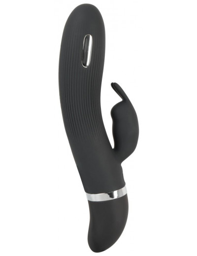 Черный вибратор-кролик с электростимуляцией E-Stim Rabbit Vibrator - 19,3 см.