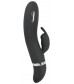 Черный вибратор-кролик с электростимуляцией E-Stim Rabbit Vibrator - 19,3 см.