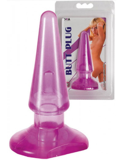 Фиолетовая анальная пробка BUTT PLUG - 9,5 см.