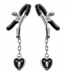 Зажимы на соски с подвесками-замками Charmed Heart Padlock Nipple Clamps
