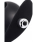 Черная вибровтулка с полой серединой в виде сердечка Cordis L - 17 см.