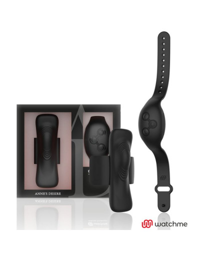 Черная вибровкладка в трусики с пультом-часами Anne s Desire Vibro Panty Wireless Watchme