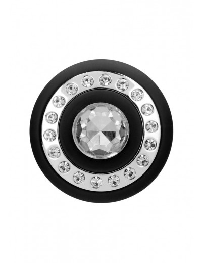 Черный классический вибромассажер Jewel - 19,5 см.