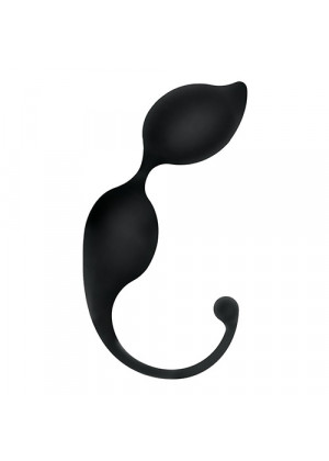 Чёрные вагинальные шарики TRIGGER SILICONE BLACKY
