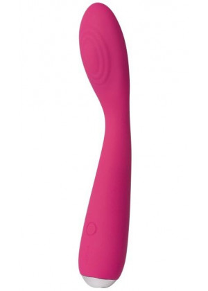 Ярко-розовый G-стимулятор IRIS Clitoral   G-spot Vibrator - 18 см.
