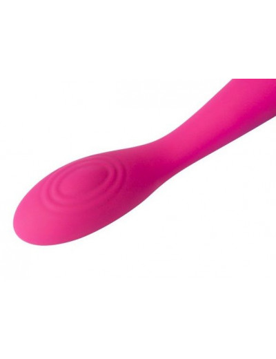 Ярко-розовый G-стимулятор IRIS Clitoral   G-spot Vibrator - 18 см.