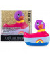 Вибратор-уточка I Rub My Duckie 2.0 Colors с разноцветными полосками